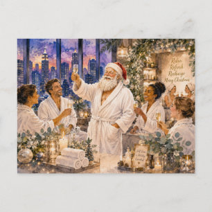 Christmas Spa Party Invitation Postcard