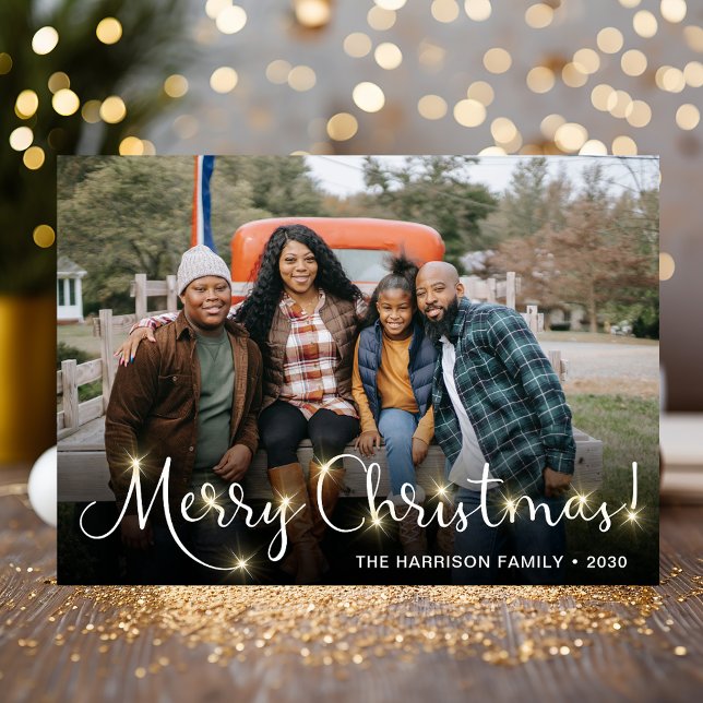 Christmas Sparkle Photo Holiday Card (Creator Uploaded)