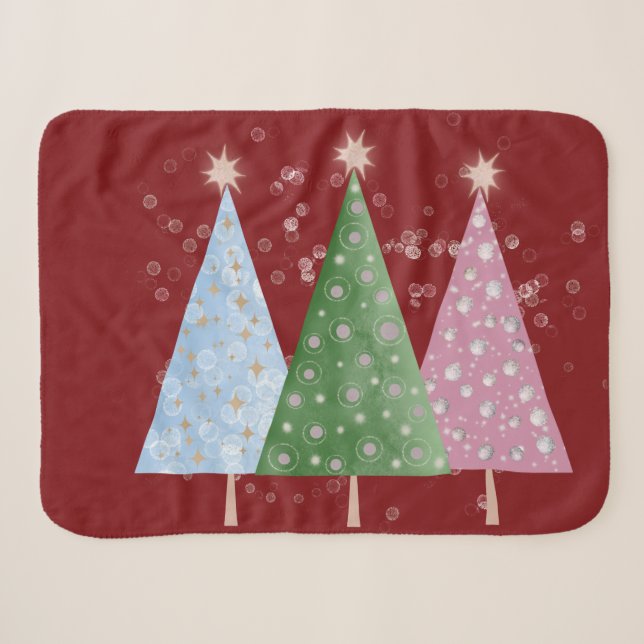 Christmas Sparkle Sherpa Blanket (Front (Horizontal))