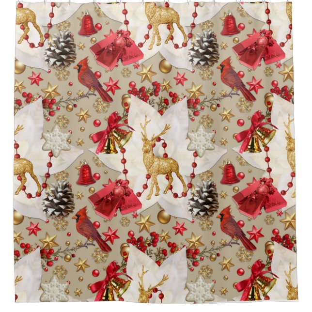 Christmas Sparkle Shower Curtain (Front)