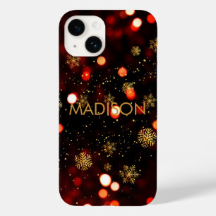 Christmas Sparkling Bokeh Lights Winter Snowflakes Case-Mate iPhone 14 Case
