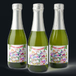 Christmas Sparkling Wine Label Snowman Party<br><div class="desc">Christmas Sparkling Wine Label with Happy Snowmans Party Funny Drawing Cartoon Snowman Celebration with Text - Choose / Add Your Unique Text / Font / Colour - Make Your Special Wine Bottle Labels / Gift - Resize and move or remove and add elements / image with customisation tool ! -...</div>