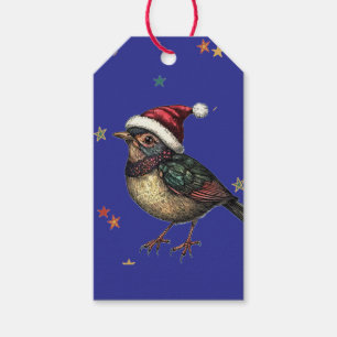 CHRISTMAS SPARROW GIFT TAG