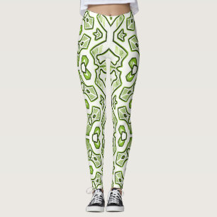Christmas Special green white "Ratti_Creative_Arts Leggings