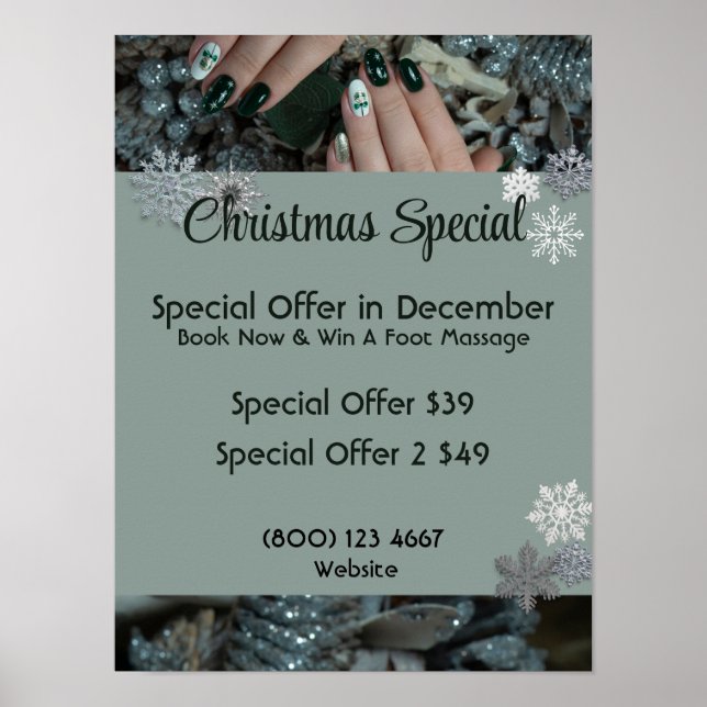 Christmas Special Nail Salon Poster (Front)