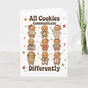 Christmas Sped Teacher All Cookies Communicate Dif Card