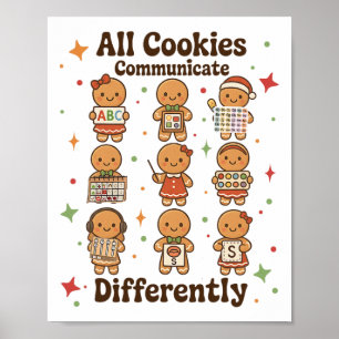 Christmas Sped Teacher All Cookies Communicate Dif Poster