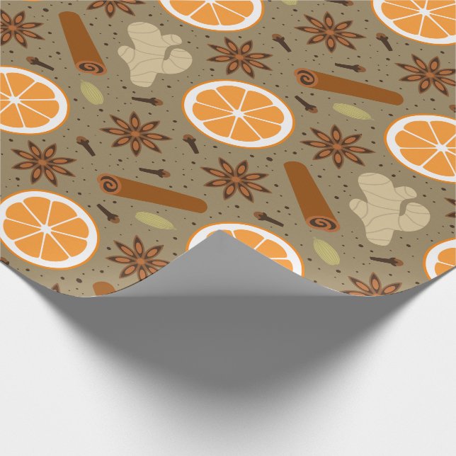 Christmas spices wrapping paper (Corner)