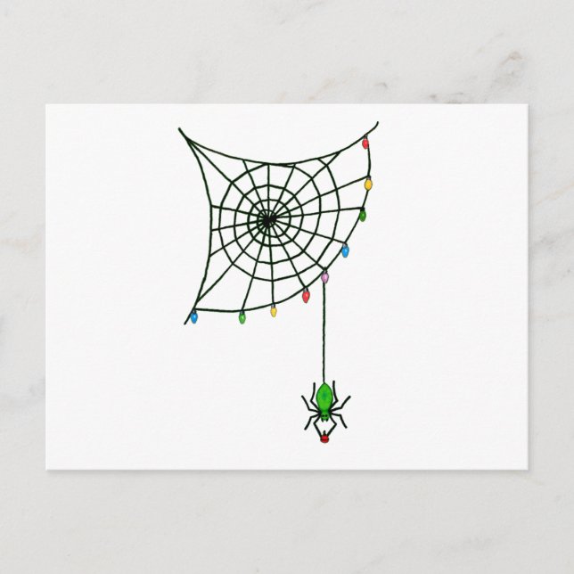 Christmas Spider Web Lights Goth Holiday (Front)