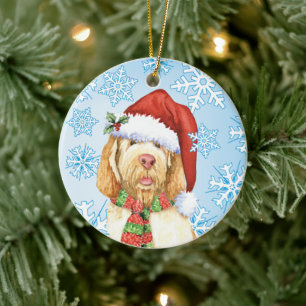Christmas Spinone Italiano Ceramic Ornament