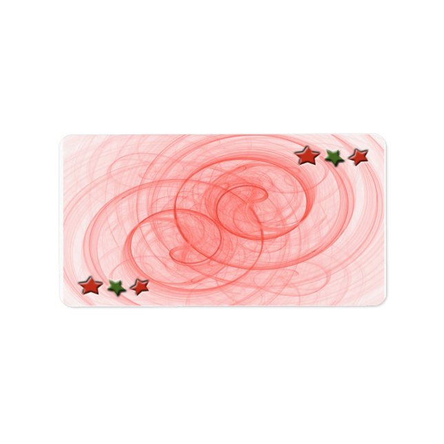Christmas Spirals & Stars Label (Front)