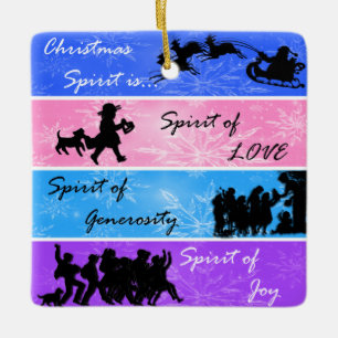 Christmas Spirit Ceramic Ornament
