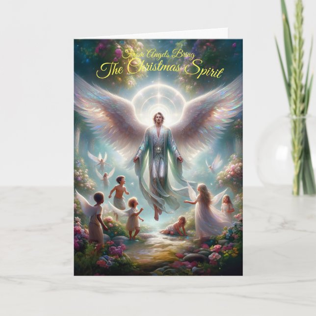 Christmas Spirit Folded Greeting Card (Front)