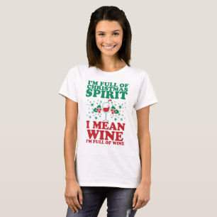 Christmas spirit holiday wine funny festive shirt