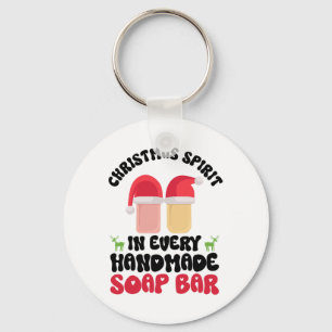Christmas Spirit In Every Handmade Soap R - Soap M Key Ring