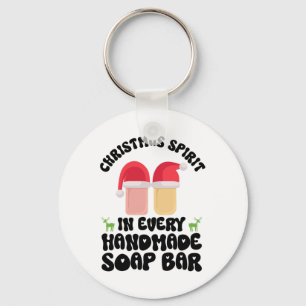 Christmas Spirit In Every Handmade Soap R - Soap M Key Ring