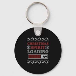 Christmas Spirit Loading 67 Meme Six Seven Holiday Key Ring