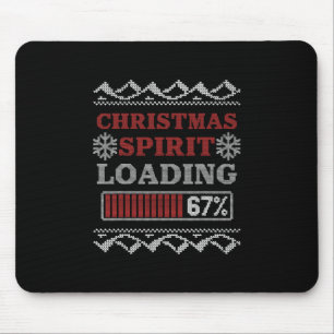 Christmas Spirit Loading 67 Meme Six Seven Holiday Mouse Pad