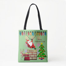 Christmas Spirit Santa Carry-all Tote