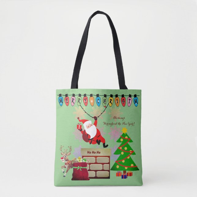 Christmas Spirit Santa Carry-all Tote Bag (Front)