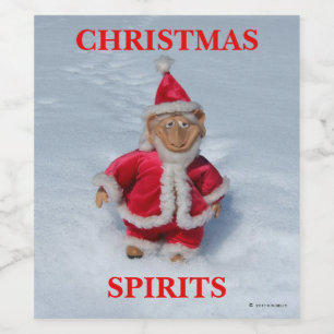 CHRISTMAS SPIRITS WINE LABEL