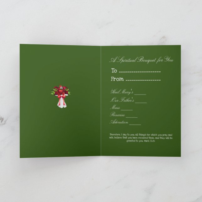 Christmas Spiritual Bouquet Card (Inside)