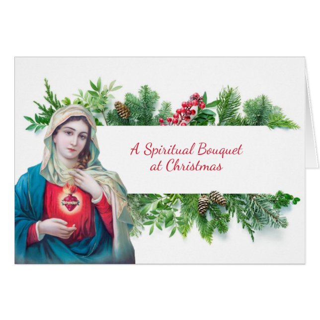Christmas Spiritual Bouquet Virgin Mary Prayer (Front Horizontal)
