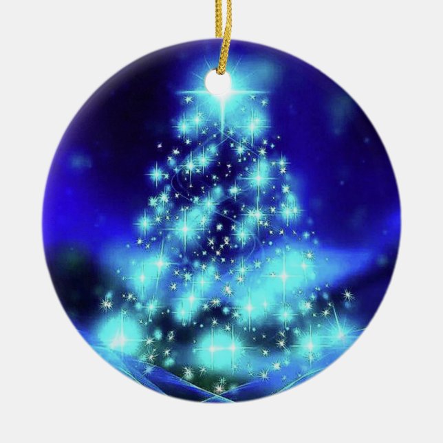 Christmas Splendour  Ceramic Ornament (Front)