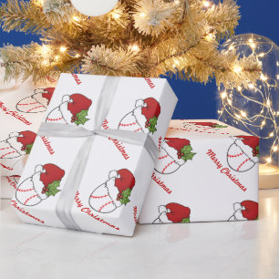 Christmas Sport Baseball Design Wrapping Paper