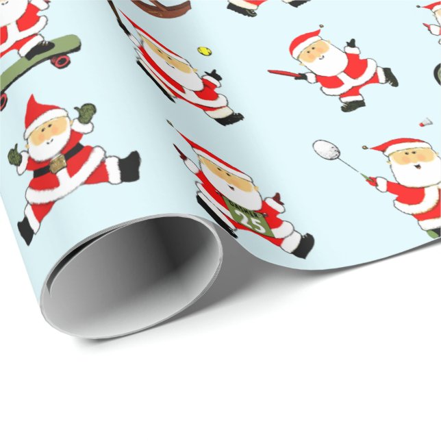 Christmas Sports Fan Holiday Gift Wrapping Paper (Roll Corner)