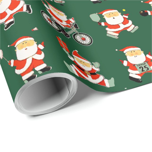 Christmas Sports Holiday Gift Wrapping Paper (Roll Corner)