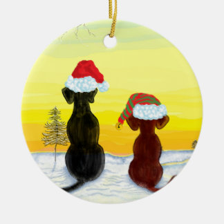 christmas springador ceramic ornament