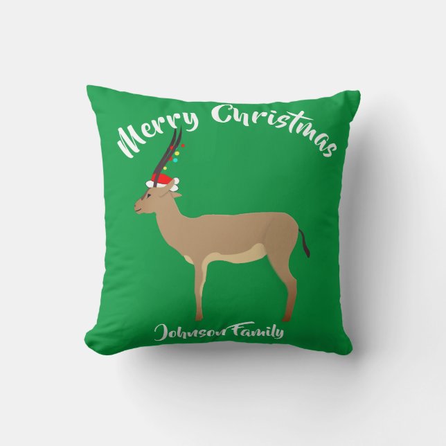 Christmas Springbok Cushion (Front)