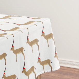 Christmas Springbok Tablecloth