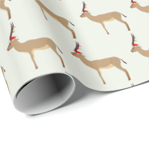 Christmas Springbok Wrapping Paper