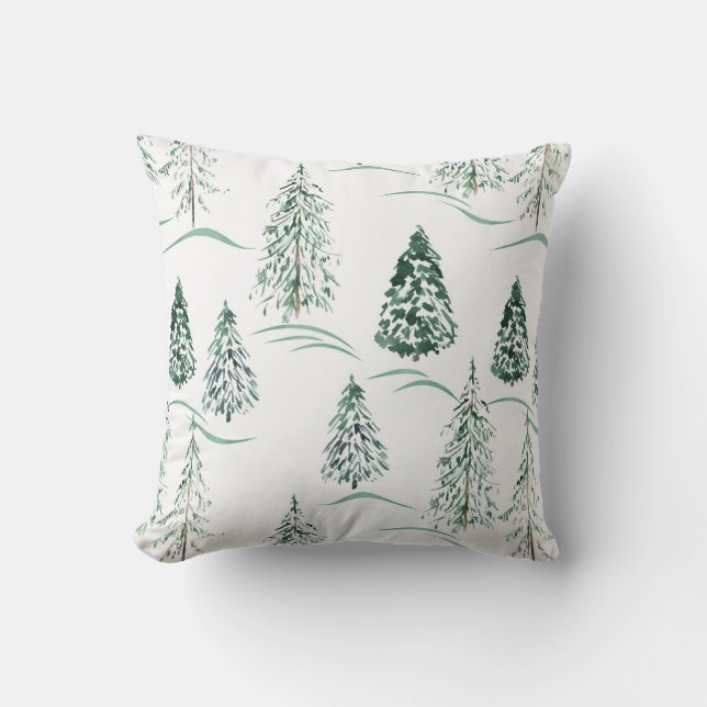 Christmas, spruce, Christmas tree, forest, snow, Cushion (Front)