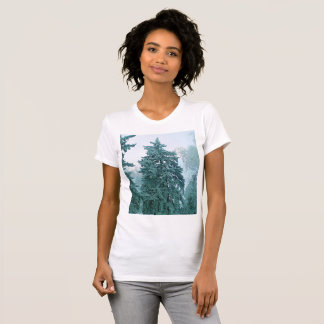 Christmas spruce tree with snow T-Shirt
