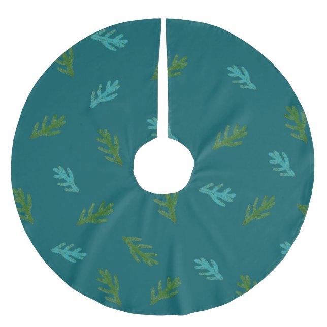 Christmas Spruce Twigs - Scent of a forest  Brushed Polyester Tree Skirt (Front)