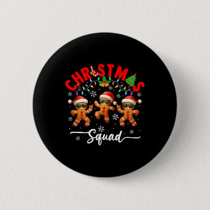 Christmas Squad Baker Three Santa Gingerbreads Dan 6 Cm Round Badge