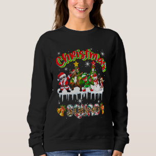 Christmas Squad Dabbing Pug Dog Santa Reindeer Elf Sweatshirt