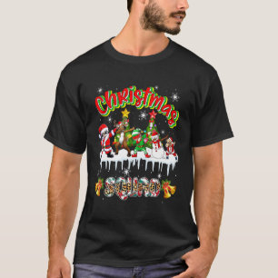 Christmas Squad Dabbing Pug Dog Santa Reindeer Elf T-Shirt