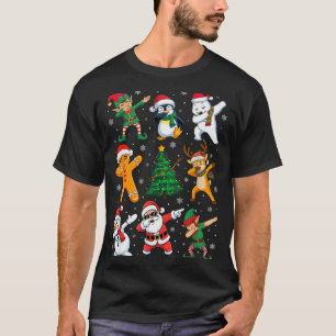 Christmas Squad Dabbing Santa Elf Family Matching T-Shirt