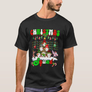 Christmas Squad Dabbing Santa Flamingo Gnomes Xmas T-Shirt