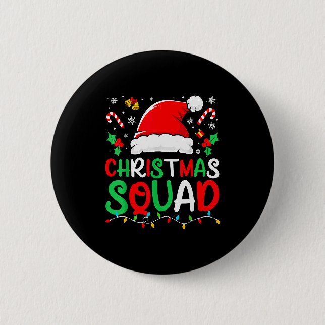 Christmas Squad Family Group Matching Christmas Pa 6 Cm Round Badge (Front)