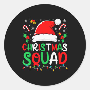 Christmas Squad Family Group Matching Christmas Pa Classic Round Sticker