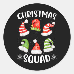 Christmas Squad Family Group Matching Christmas Pa Classic Round Sticker