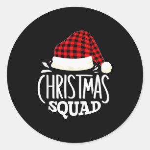 Christmas Squad Family Group Matching Christmas Pa Classic Round Sticker