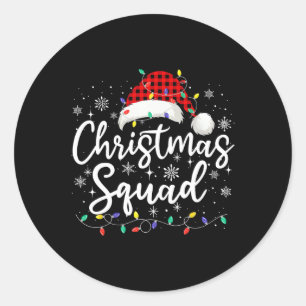 Christmas Squad Family Group Matching Christmas Pa Classic Round Sticker