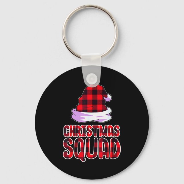 Christmas Squad Family Group Matching Christmas Pa Key Ring (Front)