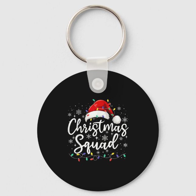 Christmas Squad Family Group Matching Christmas Pa Key Ring (Front)